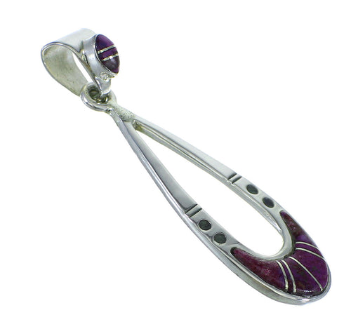 Southwestern Sterling Silver Magenta Turquoise Pendant YX67019